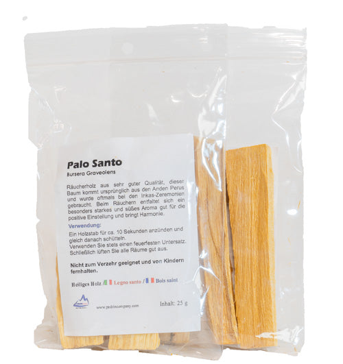 Räucherware Palo Santo Holzstäbe 25g aus PERU