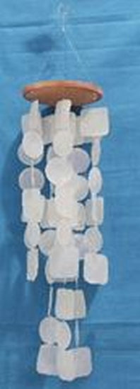 Windspiel mit Capizmuschel weiss 65cm