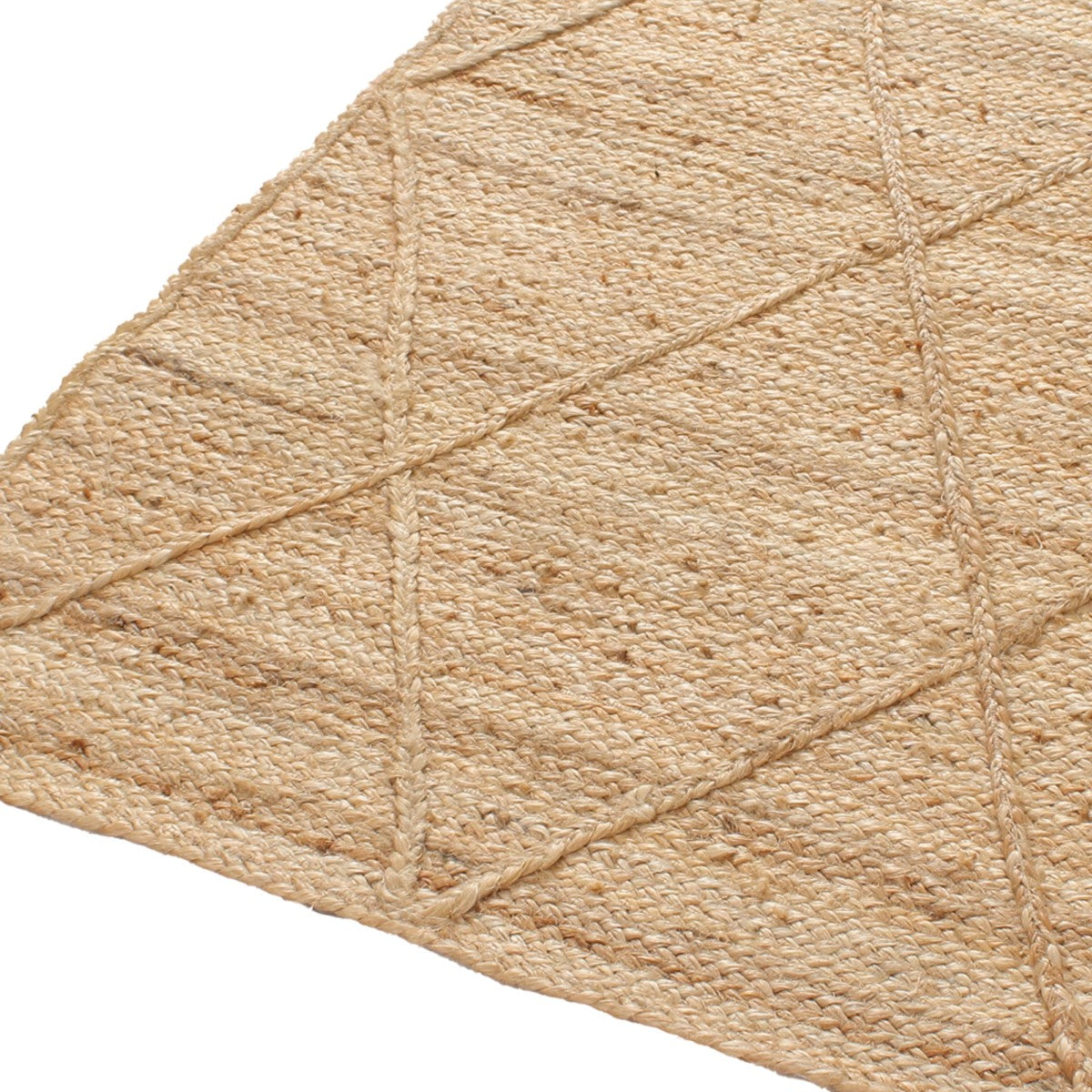 Teppich mit Rautenmuster 50x80cm Jute