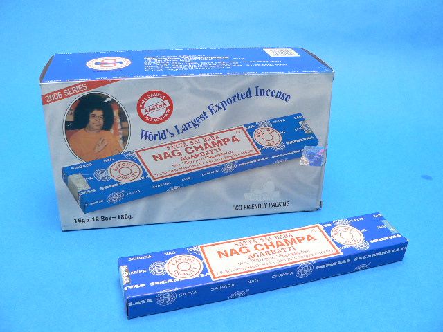 Räucherstäbchen Nag Champa blau Satya