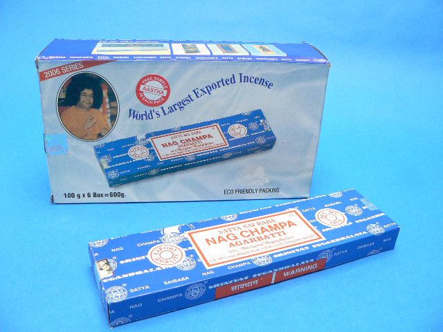 Räucherstäbchen Nag Champa blau Satya