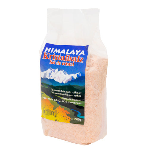 Himalaya-Speisesalz rosa fein 1kg im PE-Beutel