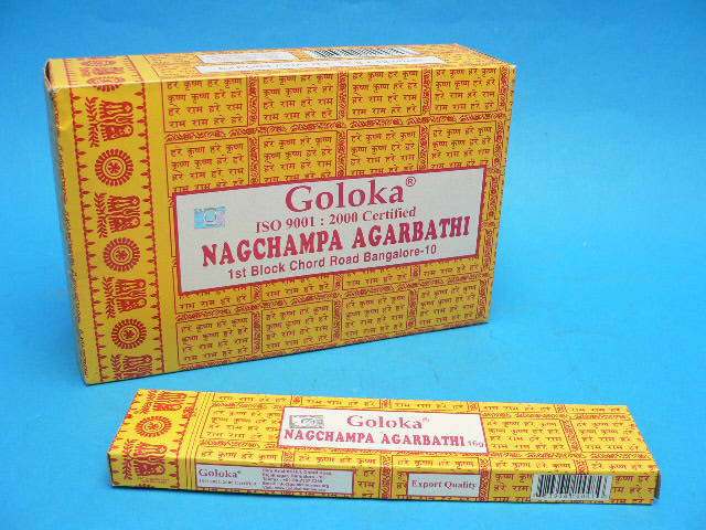Räucherstäbchen Nag Champa geld Goloka