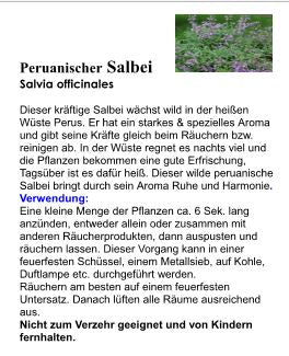 Räucherware Salbei 15g aus PERU