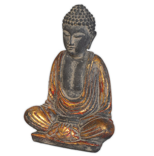 Buddha schwarz gold 8cm Resin