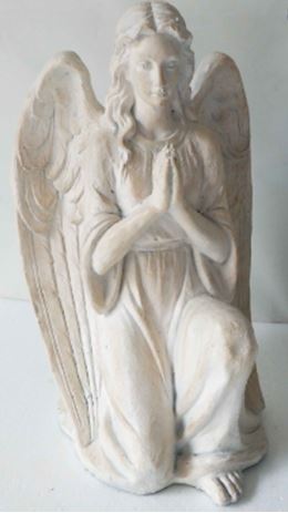 Engel betend 55cm hoch 36x31cm Fiberstein