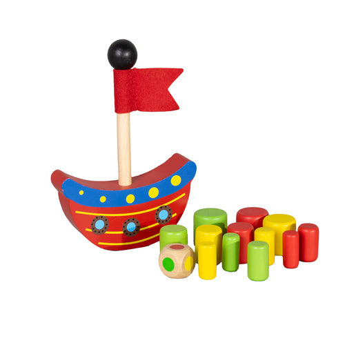 Balance Spiel Piraten-Schiff Holz