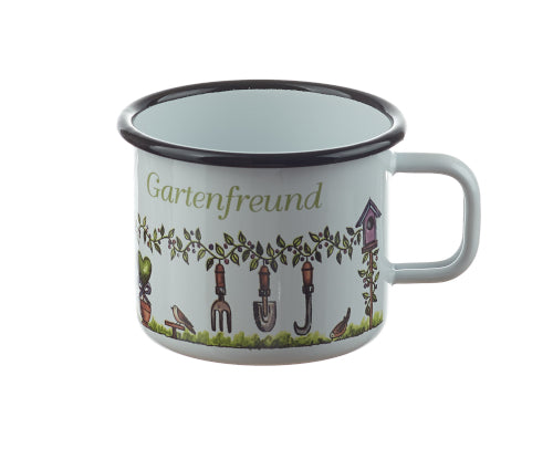 Becher Emaille 9cm Gartenfreund