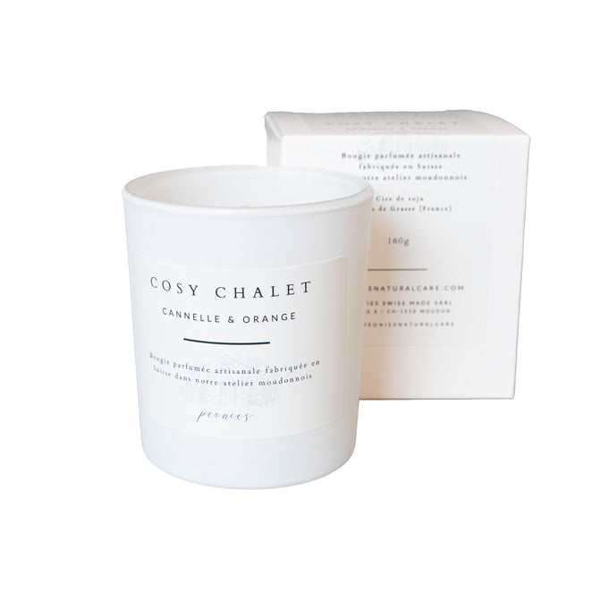 Duftkerze Cosy Chalet Zimt und Orange 160g 100% natürlich