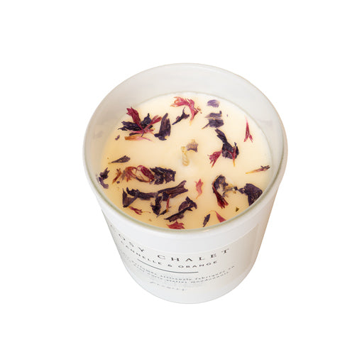 Duftkerze Cosy Chalet Zimt und Orange 160g 100% natürlich