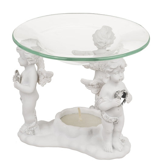 Duftlampe Engel mit Kristallherz