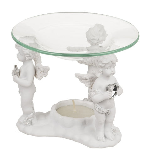 Duftlampe Engel mit Kristallherz