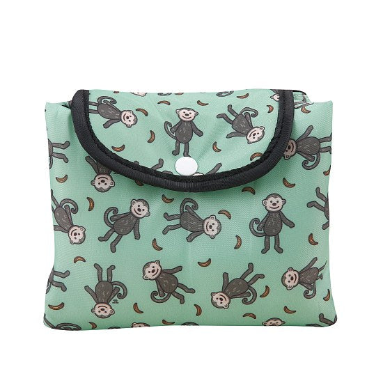 Kühltasche gross ECO CHIC faltbar Affen Grün 29x44x17cm Kunststoff 100% recycelt