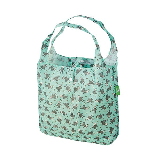 Einkaufstasche ECO CHIC faltbar Affen Grün 56x38x10cm Kunststoff 100% recycelt