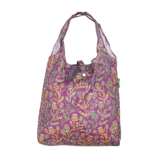 Einkaufstasche ECO CHIC faltbar Diestel Lila 56x38x10cm Kunststoff 100% recycelt