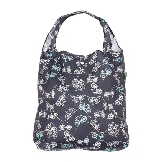 Einkaufstasche ECO CHIC faltbar Velos Schwarz 56x38x10cm Kunststoff 100% recycelt