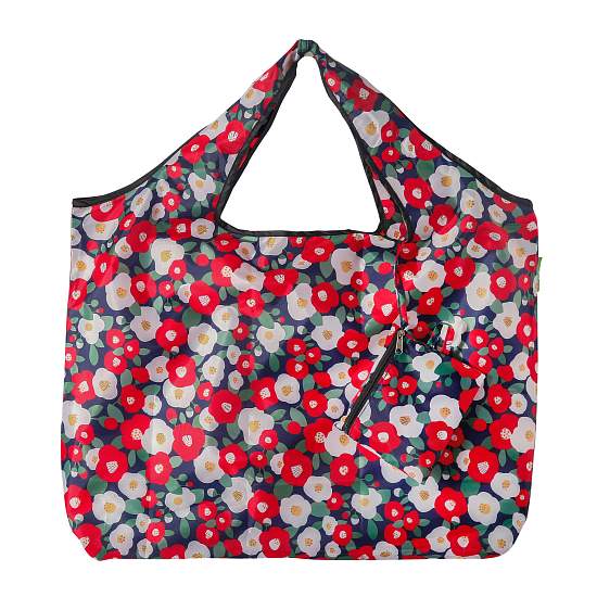 Einkaufstasche gross ECO CHIC faltbar Mohnblumen Rot 60x42x14cm Kunststoff 100% recycelt