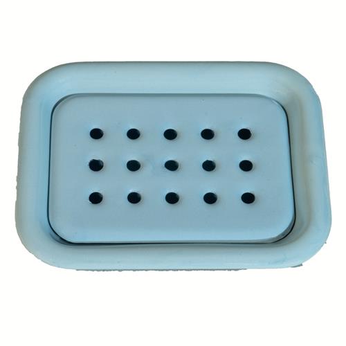 Emaille Seifenschale zum Stellen 2-teilig blau