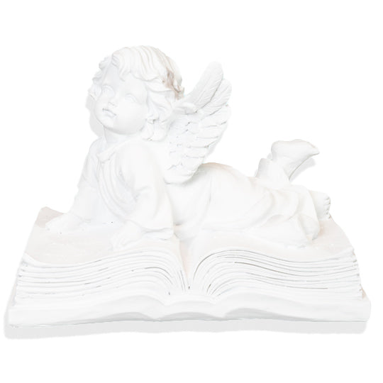 Engel auf Buch 20.8x12.4x15cm