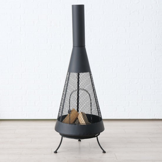 Feuerschale schwarz 144cm Metall