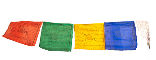 Gebetsfahnen 28cm auf Schnur 300cm NEPAL