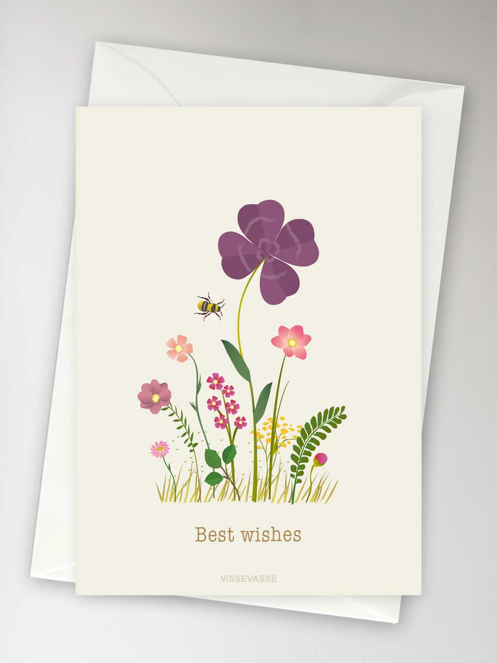 Grusskarte BEST WISHES A6 (10.5x15 cm)