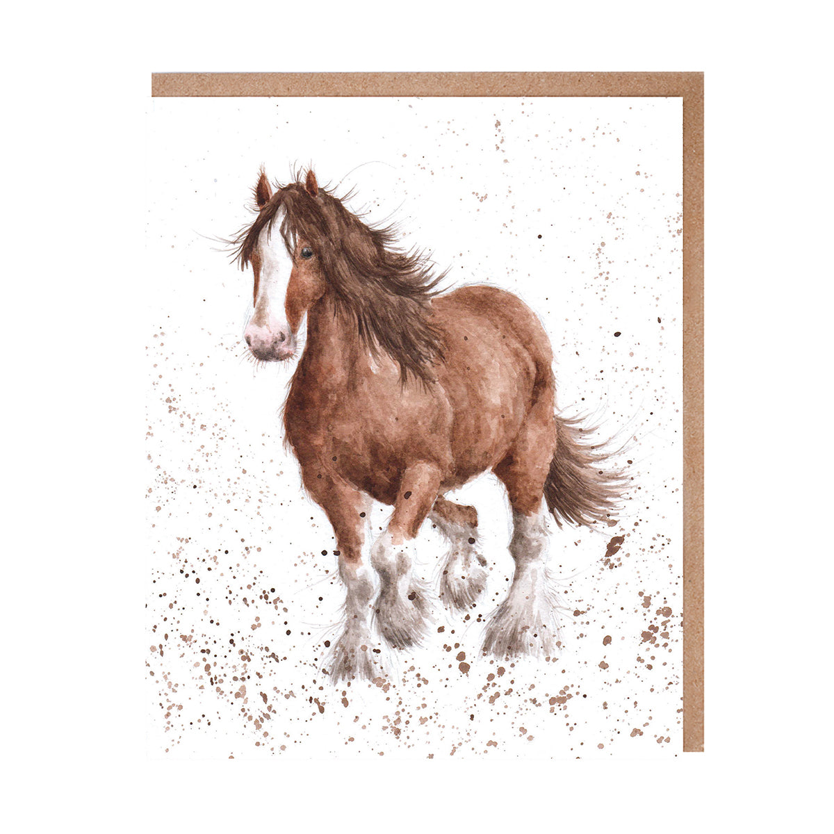 Grusskarte blanko Pferd