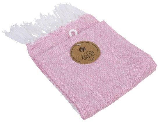 Hamamtuch rosa/weiss 45x70cm 80%Baumwolle 20%Polyester