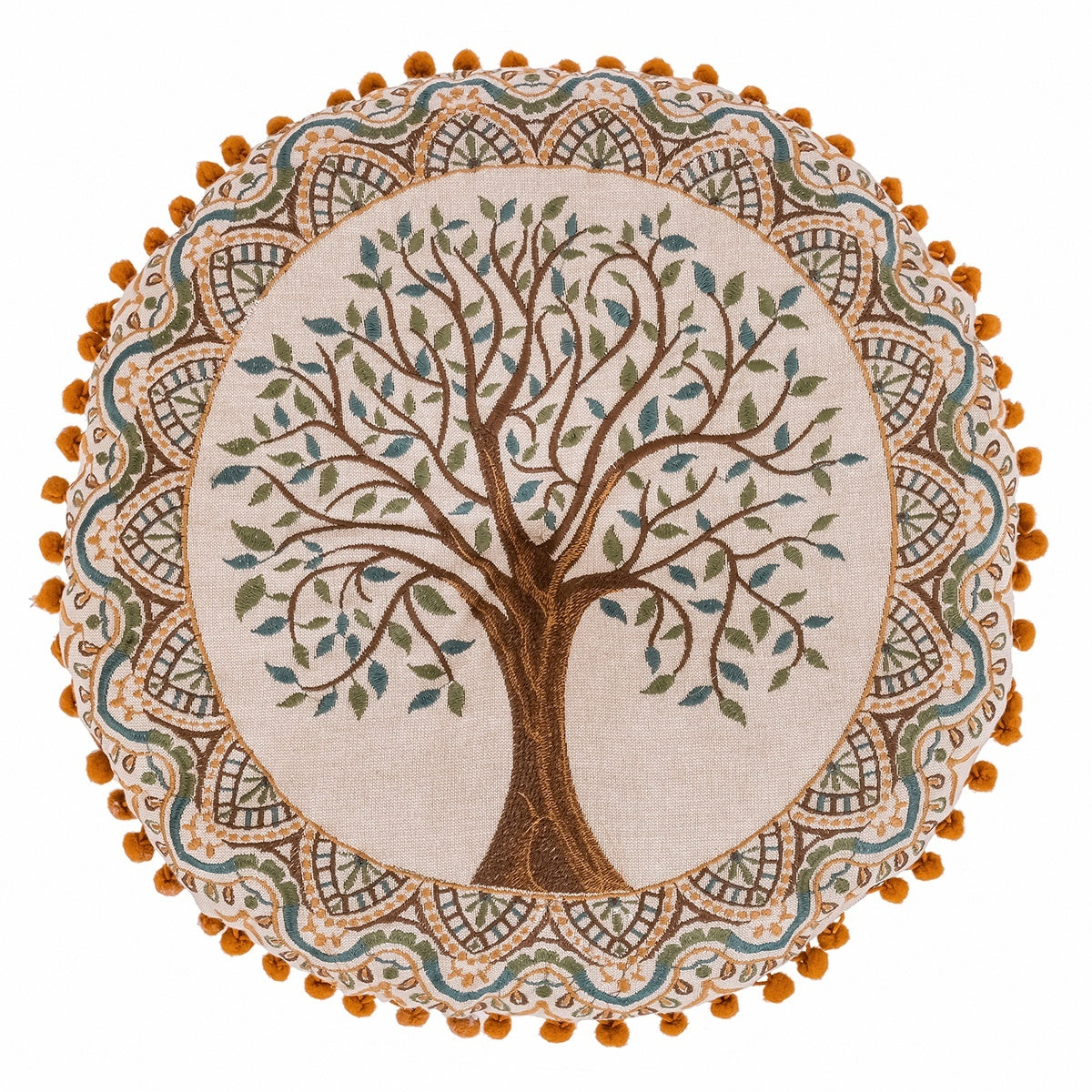 Kissen Baum des Lebens Grün 40cm