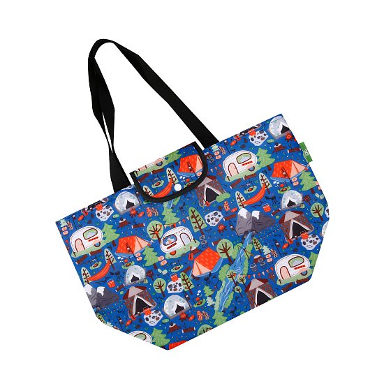Kühltasche gross ECO CHIC faltbar Camping Blau 29x44x17cm Kunststoff 100% recycelt