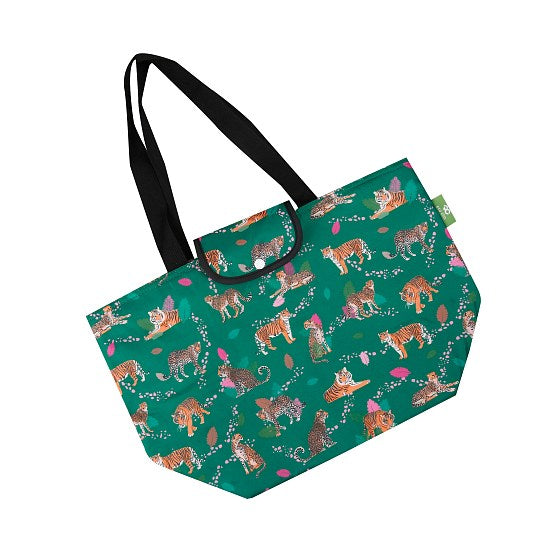 Kühltasche gross ECO CHIC faltbar Grosskatzen Grün 29x44x17cm Kunststoff 100% recycelt