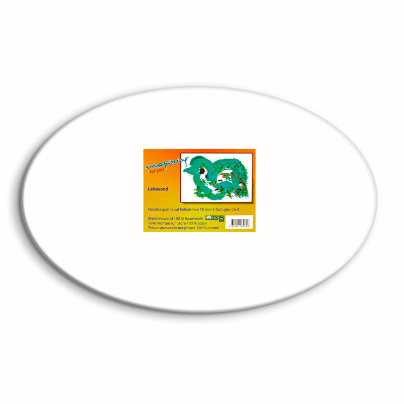 Leinwand auf Keilrahmen oval 15mm 30x40cm
