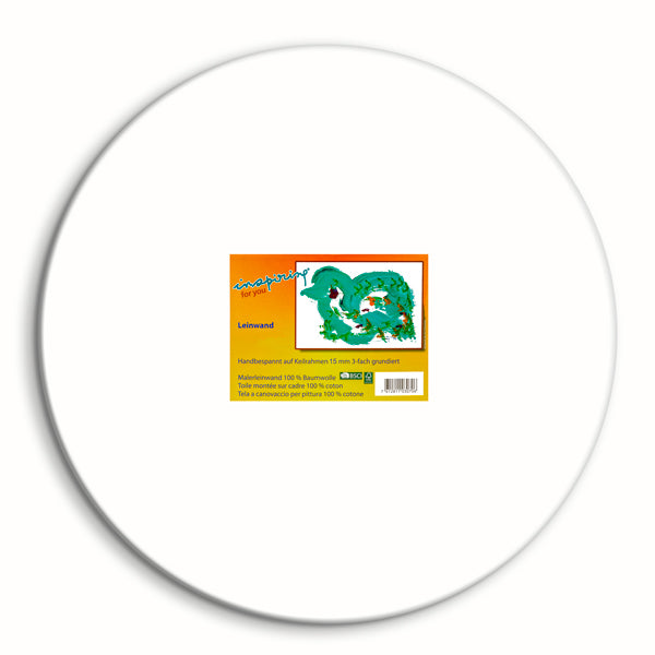 Leinwand mit Keilrahmen rund 15mm 30cm