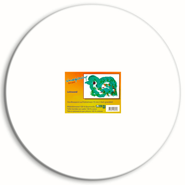 Leinwand mit Keilrahmen rund 15mm 40cm