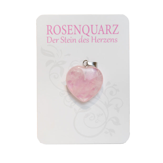 Naturedelstein Anhänger Rosenquarz 2.2cm