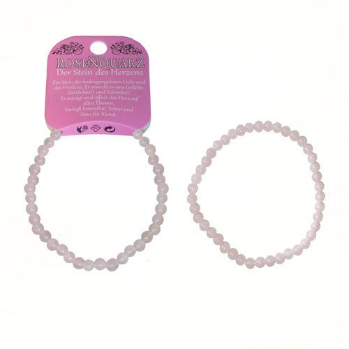 Naturedelstein Armband Rosenquarz 190x4mm