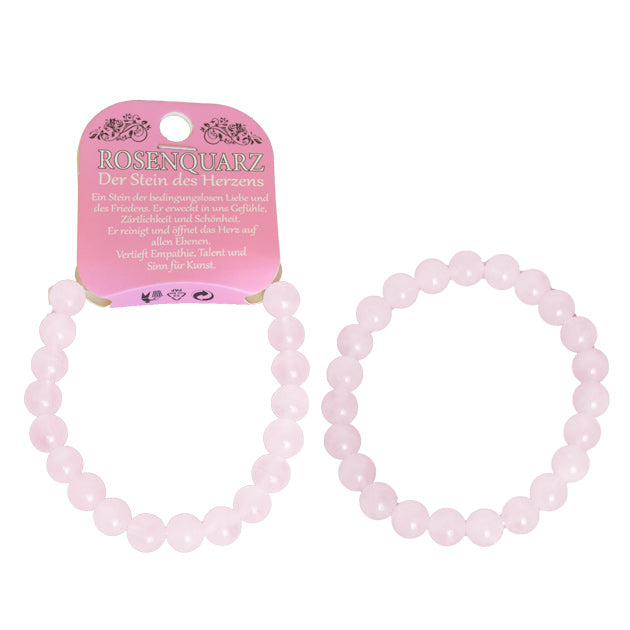 Naturedelstein Armband Rosenquarz 90x8mm