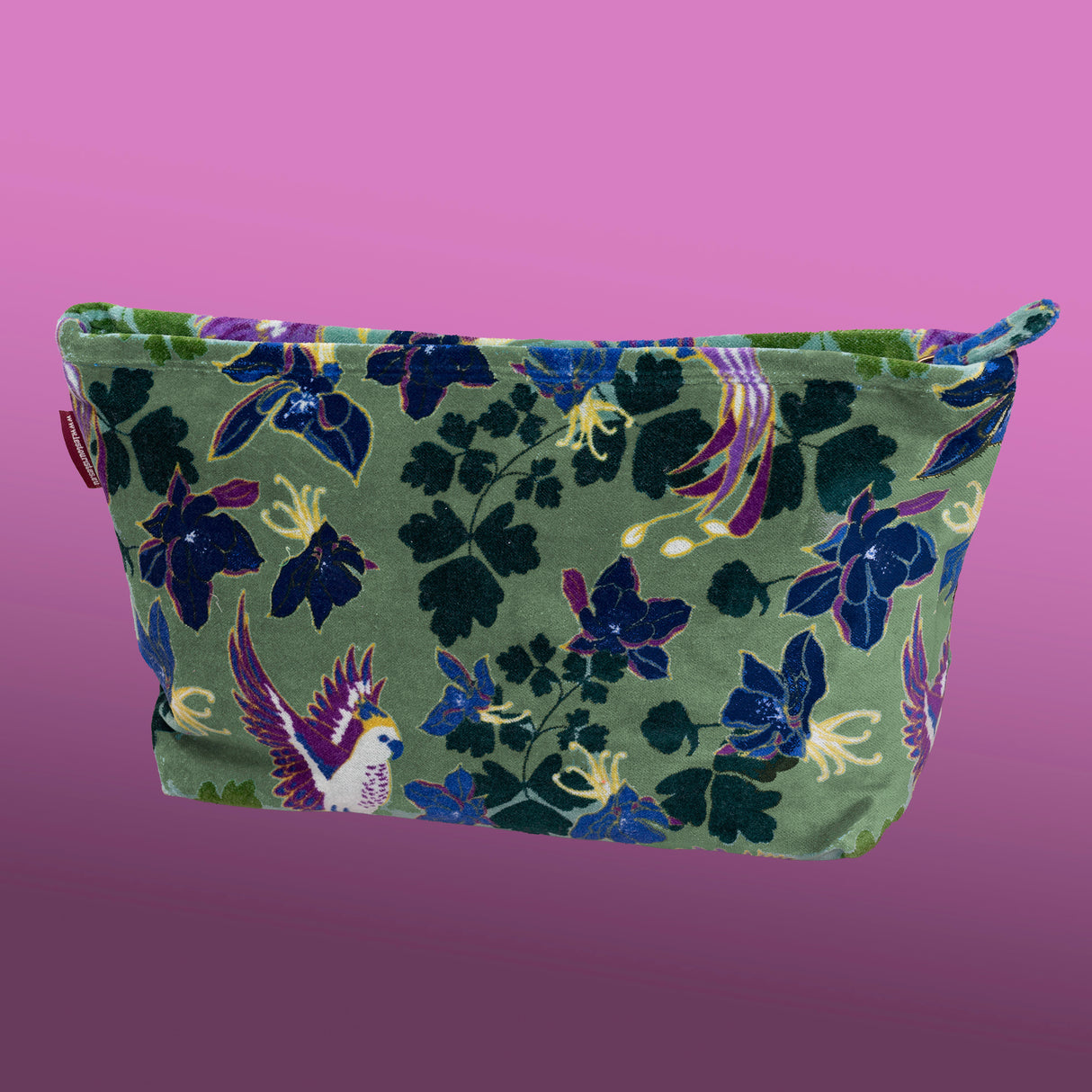 Necessaire Samt XL (ANCOLIE NEW GREEN) 100% Baumwolle 33x19x13cm