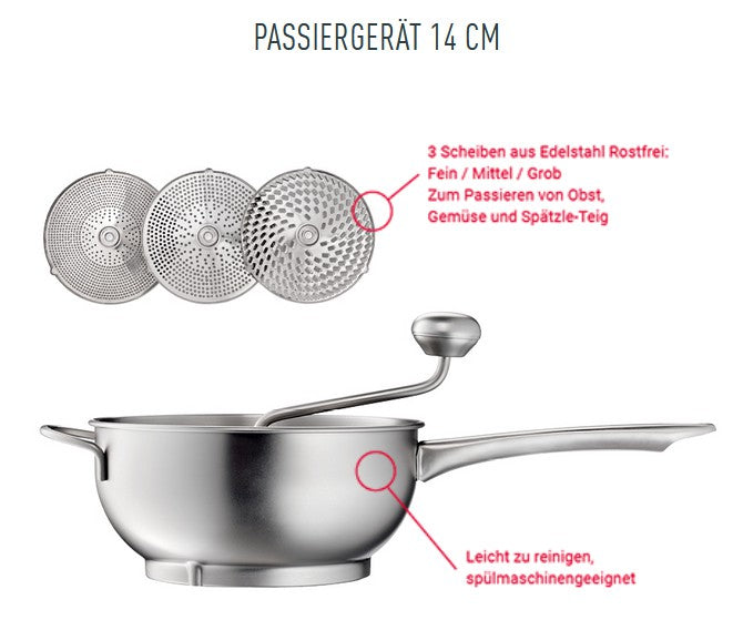 Passiergeraet 14cm Riess Edelstahl
