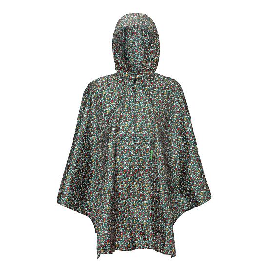Poncho ECO CHIC faltbar Streublumen Schwarz 130x110cm Kunststoff 100% recycelt