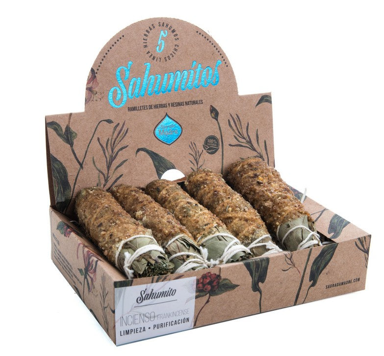 RÄUCHERBÜNDEL 5erSet Sagrada Madre Madre WEIHRAUCH mit Zedern-Eukalyptus-Lorbeerkern