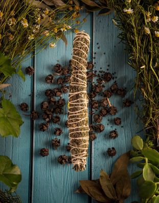Räucherbündel gross Sagrada Madre mit Zedern - Eukalyptus - Lorbeerkern