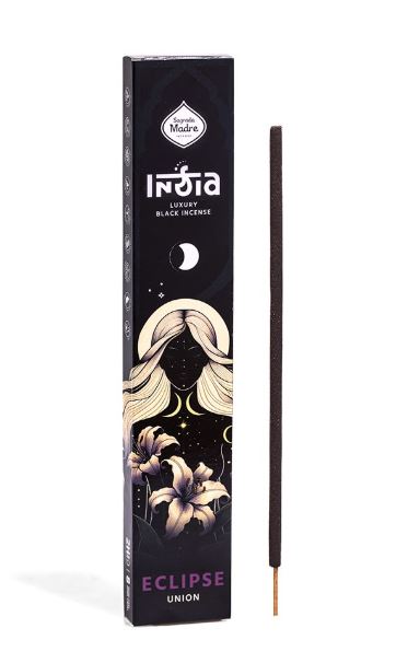 Räucherstäbchen Sagrada Madre INDIA BLACK ECLIPSE 8 Stäbe à 2h Jasmine Mogra