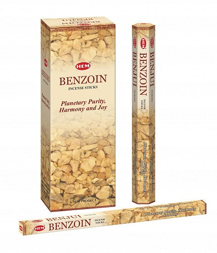 Räucherstäbchen HEM 6eckig 20sticks BENZOIN