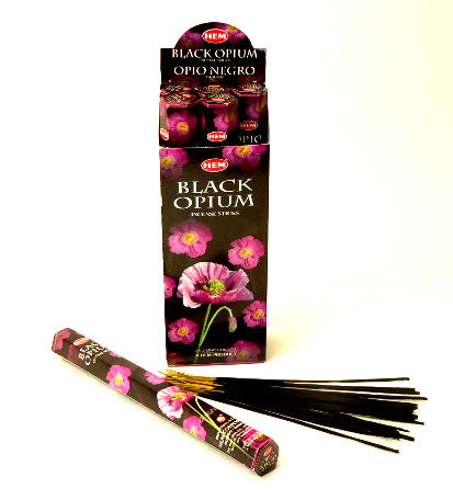 Räucherstäbchen HEM 6eckig 20sticks BLACK OPIUM