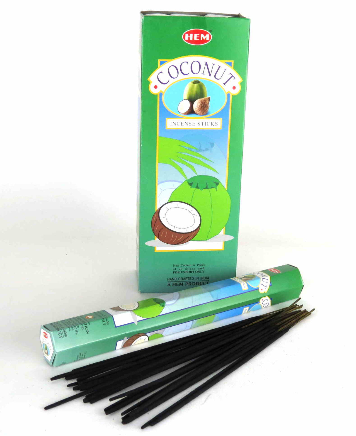 Räucherstäbchen HEM 6eckig 20sticks COCONUT