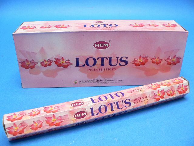 Räucherstäbchen HEM 6eckig 20sticks LOTUS