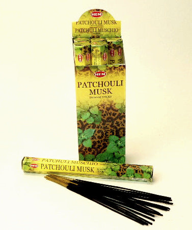 Räucherstäbchen HEM 6eckig 20sticks PATCHOULI MUSK