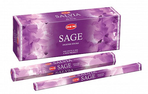 Räucherstäbchen HEM 6eckig 20sticks SAGE (Salbei)