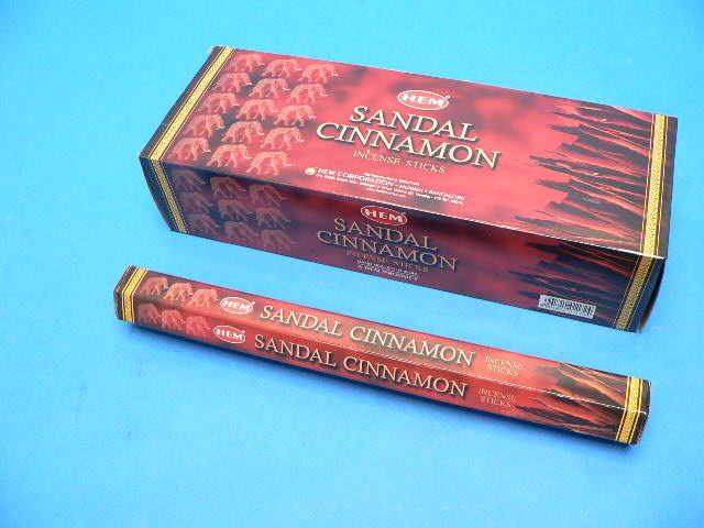 Räucherstäbchen HEM 6eckig 20sticks SANDAL CINNAMON